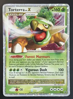 Torterra LV.X Dp09 Black Star Promo Pokemon Card Diamond and Pearl Holo MP - Image 1