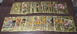 Pokemon Gold Fan Art Collection With Deck And Cards Charizard Mewtwo Pikachu Etc - Image 2