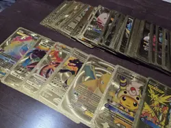 Pokemon Gold Fan Art Collection With Deck And Cards Charizard Mewtwo Pikachu Etc - Image 3