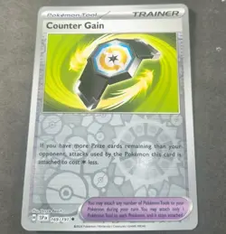 Pokemon Surging Sparks Counter Gain Reverse Holo Trainer Card 169/191 NM - Image 1