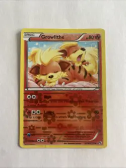 Growlithe RC4/RC25 Reverse Holo Pokemon Card 2013 Legendary Treasures LP/NM - Image 1