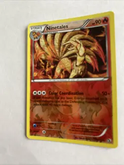 Pokemon Ninetales 21/113 Legendary Treasures reverse holo foil TCG card - Image 2