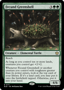 Fecund Greenshell (Foil) - 171 - Bloomburrow- Near Mint - MTG - Image 1
