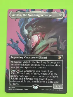 MTG Azlask, The Swelling Scourge NM borderless Modern Horizons 3 command mythic - Image 1