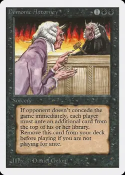 MTG Demonic Attorney Unlimited Magic the Gathering - Image 1