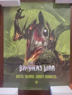 MTG Brothers' War Promo Poster set of 2! Great condition! 18X24! - Image 2