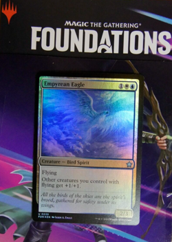 MTG FDN: Empyrean Eagle (Creature Bird Spirit) Uncommon 0239 Foundations Foil - Image 1