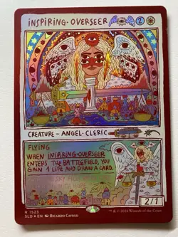 MTG Inspiring Overseer 1523 - Rainbow Foil Secret Lair Burning Revelations NM - Image 1