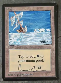 MTG Magic - Beta Plains - Altered and Signed by original artist Jesper Myrfors - Image 1