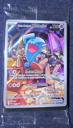 **Sealed Pokemon Center** Team Rockets Wobbuffet 203 Black Star Promo - NICE! - Image 1