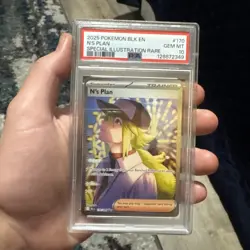 2025 POKEMON BLK EN-BLACK BOLT SPECIAL ILLUSTRATION RARE #170 N'S PLAN PSA 10 - Image 1