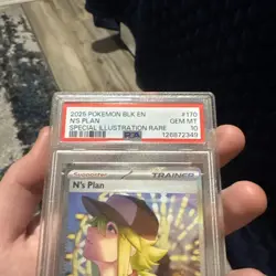 2025 POKEMON BLK EN-BLACK BOLT SPECIAL ILLUSTRATION RARE #170 N'S PLAN PSA 10 - Image 3