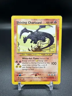 Pokemon TCG Shining Chrizard 107/105 Neo Destiny Unlimited Holo - WOTC 2002 - MP - Image 1