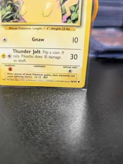 Pokemon Base Set 58/102 Pikachu 1999-2000 UK 4th Print - Image 2