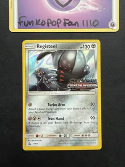 Registeel Prerelease SM75 Sun & Moon Stamped Crimson Invasion Pokemon TCG - Image 1