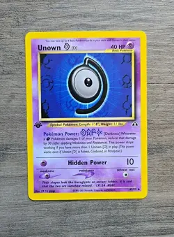 Pokemon TCG Unown D 47/75 Neo Discovery 1st Edition NM - Image 1