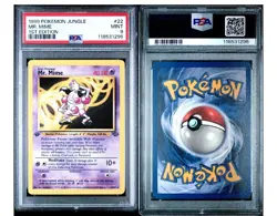 1999 Pokemon Mr. Mime 22/64 Jungle Regular, Non-holo PSA 9 MINT - Image 3