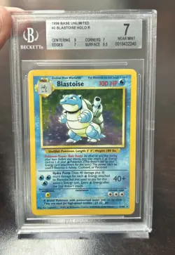 BLASTOISE 1999 POKEMON GAME BASE SET RARE HOLO 2/102 BGS 7 ** - Image 1