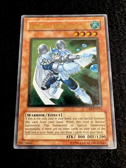 YUGIOH • ELEMENTAL HERO BUBBLEMAN • ULTIMATE RARE • CRV-EN014 • UNLIMITED • NM - Image 2