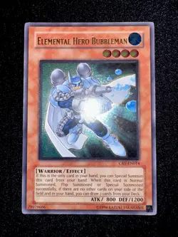 YUGIOH • ELEMENTAL HERO BUBBLEMAN • ULTIMATE RARE • CRV-EN014 • UNLIMITED • NM - Image 4