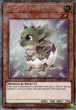 Babycerasaurus - Platinum Secret Rare 1st Edition RA04-EN131 - NM - YuGiOh - Image 1