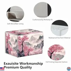 Pink Trees & Mountains Magnet Card Case Deck Box - Holds 200 MTG & TCG Cards - Image 3