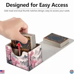 Pink Trees & Mountains Magnet Card Case Deck Box - Holds 200 MTG & TCG Cards - Image 5