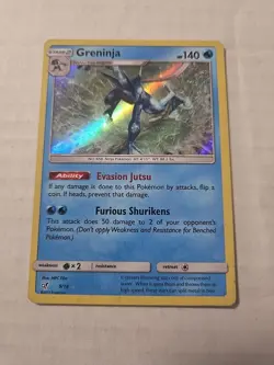 Pokemon 2019 Greninja Detective Pikachu Holo Holographic Card 9/18 Rare Foil - Image 1