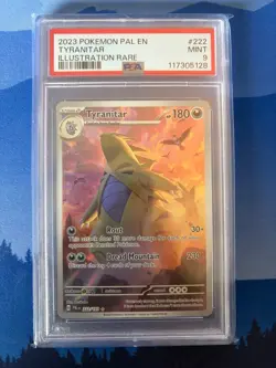 Tyranitar Illustration Rare Sv02: Paldea Evolved Card 222/193 PSA 9 - Image 1