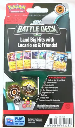 Pokemon ex Battle Deck Lucario Scarlet Violet Trading Card Theme Deck - Image 3