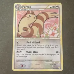 Furret 21/123 Heartgold & Soulsilver Base Set Regular Rare Pokemon TCG Card - Image 1