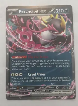 2024 Pokemon Fezandipiti ex World Championships Deck Sakura Ora Non-Holo Card - Image 1