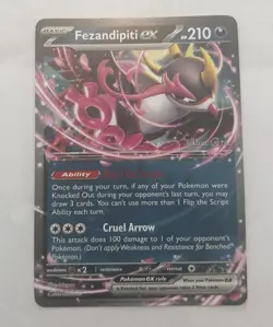 2024 Pokemon Fezandipiti ex World Championships Deck Sakura Ora Non-Holo Card - Image 2