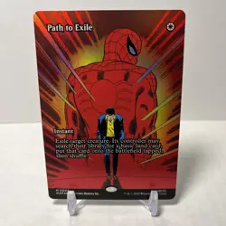 Path to Exile - Borderless FOIL, Spiderman MTG, Mythic, #004 Magic - Image 1