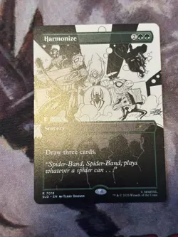 MTG Spider-Man HARMONIZE 7018 SECRET LAIR DROP NONFOIL RARE Hit - Image 1