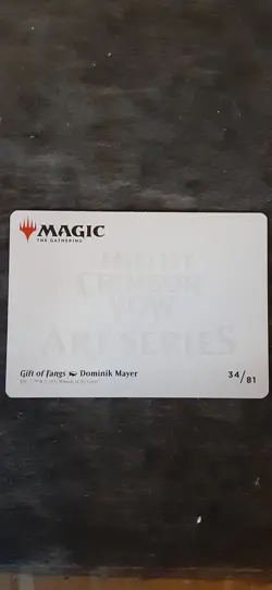 MTG Art Series Gift of Fangs GOLD SIGNATURE #34 Crimson Vow - NM - Image 2