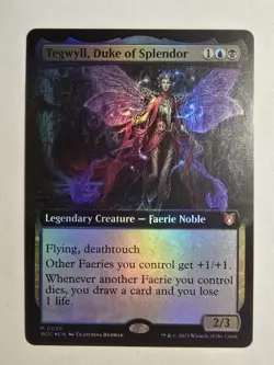 Tegwyll, Duke of Splendor (Extended Art) Commander: Wilds of Eldraine Foil Mtg - Image 1