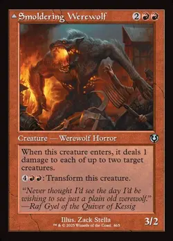 Smoldering Werewolf (Retro Frame) Innistrad Remastered NM MTG Non-Foil - Image 1