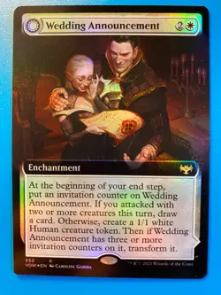 MTG 1x FOIL EXTENDED ART Wedding Announcement 355 Innistrad Crimson Vow x1 NM - Image 1