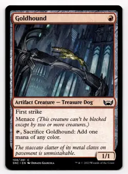 MTG Goldhound (SNC) Streets of New Capenna 108/281 Regular Common - Near Mint - Image 1