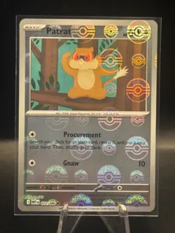 Patrat (Poke Ball Pattern) 072/086 SV: White Flare Holo Common Pokemon TCG NM - Image 1