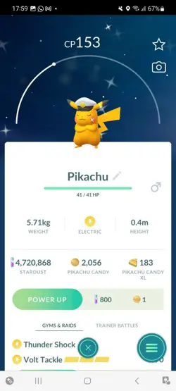 Pokemon Go Shiny Captain Pikachu - Image 1