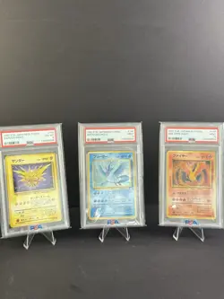 Japanese Fossil Pokemon Legendary Bird PSA Lot- Zapdos Articuno Moltres - Image 1