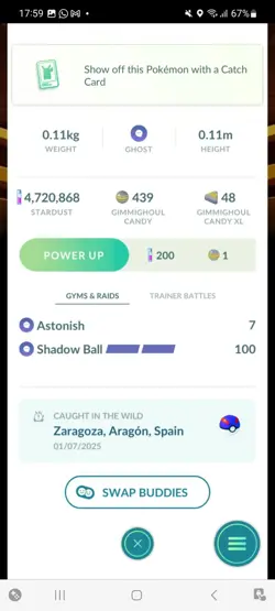 Pokemon Go Shiny Gimmighoul ( Background) ( Stage 1 ) - Image 2