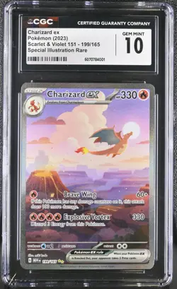 2023 Pokemon Scarlet & Violet 151 #199 Charizard ex SIR Gem Mint CGC 10 - Image 1