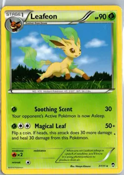 Leafeon 7/111 Rare XY - Furious Fists Pokemon TCG - Image 1