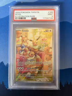 Eevee 188/167 Sv06: Twilight Masquerade Holo PSA 9 Pokemon - Image 1