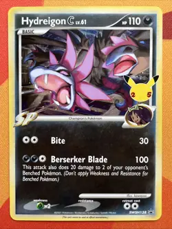 Pokemon Card - Hydreigon C - Holo - Black Star Promo (SWSH138) Celebrations NM - Image 1