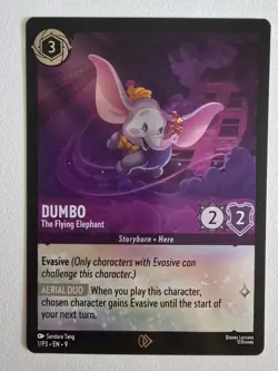 Disney Lorcana Dumbo The Flying Elephant Holo Foil 1/P3 Promo Card - EXCLUSIVE - Image 1