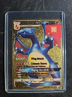 CHARIZARD GX SV49/SV94 POKEMON GOLD FOIL FAN ART / DISPLAY CARD NM - Image 1